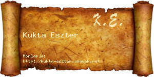 Kukta Eszter névjegykártya